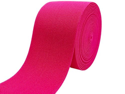 Rose Knit Elastic Band for Sewing 3 inch 5 Yards Double-Side Twill Woven Elastic Heavy Stretch Elastic Spool for Sewing Pants Waistband, Wigs, Skirts, Craft DIY Projects - color: Rose