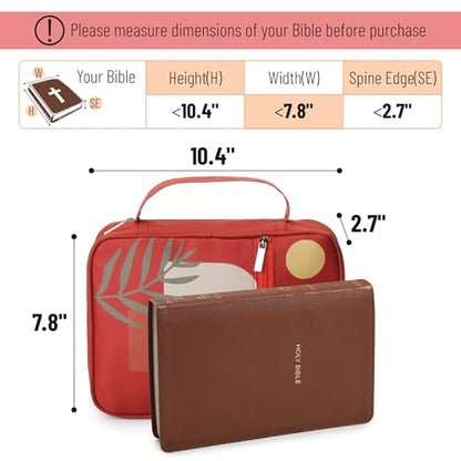 Mr. Pen- Bible Cover Case | Carrying Book Case with Durable Handle and Zippered Pocket, Bible Protective Church Bag for Men & Women, Christian Gifts - color: Fire Red