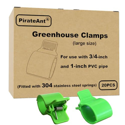 Greenhouse Clamps for3/4-1 Inch PVC Pipe, Greenhouse Hoops,Support Frame, Grow Tunnel,Plant Support Garden Stakes.For Fixing Plant Cover, Garden Plastic Sheeting, Film Row Cover, Net. - size: for 3/4-1inch PVC Pipe