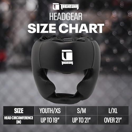 Tigear Core Boxing Headgear, Cheek and Chin Guard for Training and Sparring - Head Guard for Kickboxing, Muay Thai, MMA for Kids and Adults Unisex - size: Extra Small/Small