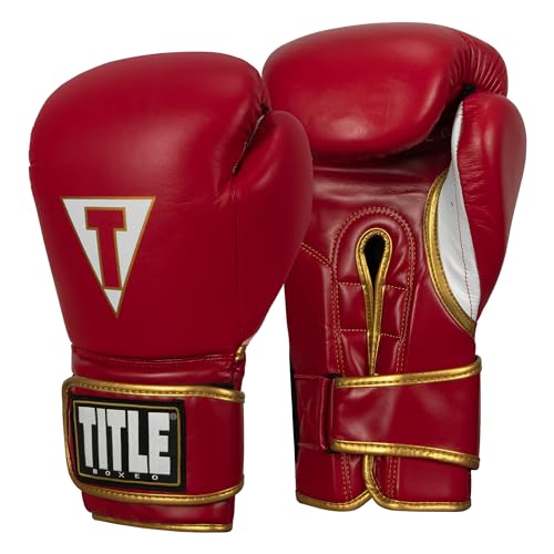 Title Boxeo Mexican Leather Bag Gloves Quatro - Boxing Gloves, Punching Bag Gloves, Kickboxing Gloves, Punching Gloves, Heavy Bag Gloves, Boxing Gloves Men and Women, Boxing Equipment - color: Red/White, size: 14 oz