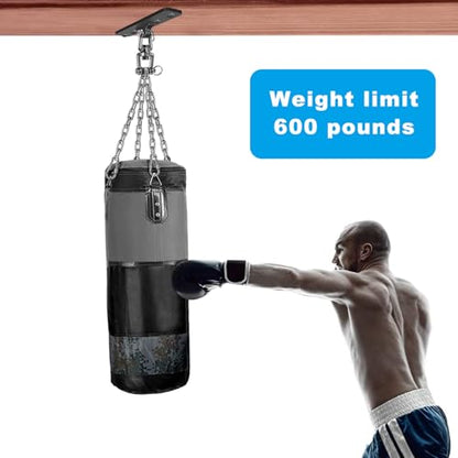 SELEWARE Boxing Punching Bag Hanger, Heavy Bag Hanger Bracket for Heavy Bag Boxing Muay Thai Training Hardware - color: 360° Swivel Hanger