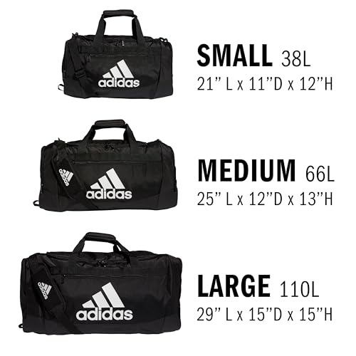 adidas Unisex Defender 4.0 Gym Duffel Bag for Men and Women - color: Two Tone White-Clear Onix/Linen Green, style: Small (38l)