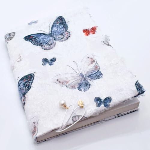 BLBMH 10x7 Fabric Book Covers for Hardcover Paperbacks Bible - Butterfly A - color: Butterfly a