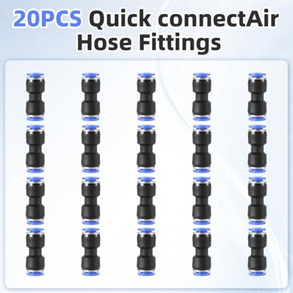 1/4 OD Pneumatic quick Connector Push to Connect fittings Straight Union/Coupler