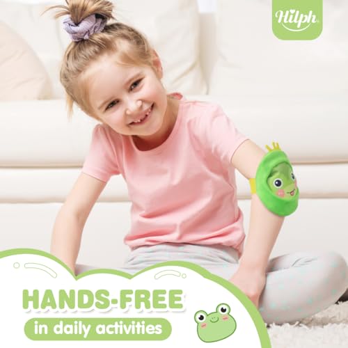 Hilph Kids Ice Packs for Boo Boos, Reuable Kids Hot Cold Packs with Cover and Handheld Straps for Pain Relief, Toddler Animal Ice Packs for Bumps, Swelling, Wisdom Teeth (3 Frogs) - style: D-3 Sleeve Frogs