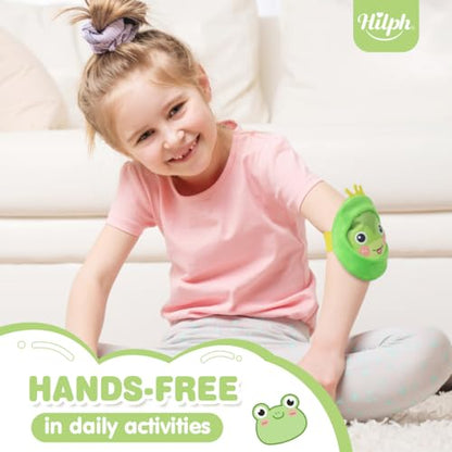 Hilph Kids Ice Packs for Boo Boos, Reuable Kids Hot Cold Packs with Cover and Handheld Straps for Pain Relief, Toddler Animal Ice Packs for Bumps, Swelling, Wisdom Teeth (3 Frogs) - style: D-3 Sleeve Frogs