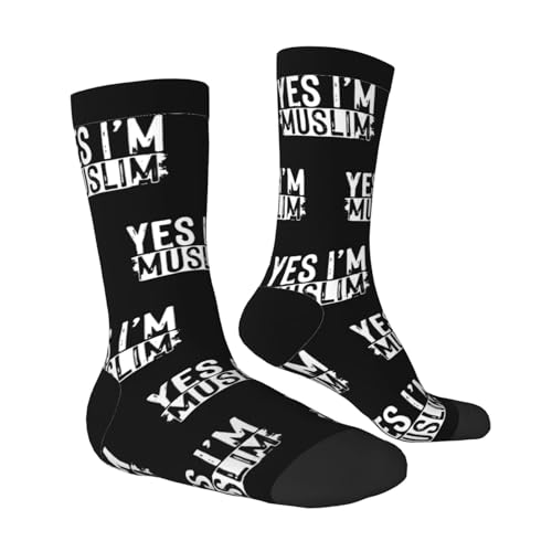 Muslim Islam Arabic Islamic Religious Allah God Be Socks, Unisex Adult Crew Socks, Cotton Cozy Casual Sock - color: 3 Black