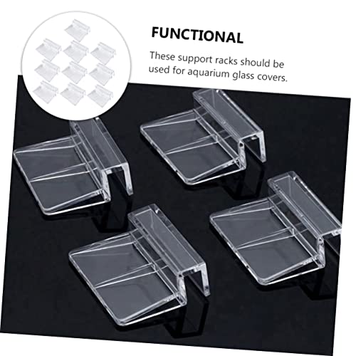 VANZACK Stable Performance Acrylic Material Aquarium Bracket 10pcs Clips for Lid Easy to Clean and - size: 5.5X5X1.8CM