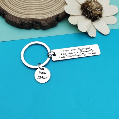 Bible Verse Keychain Christian Gift Christmas Religious Keychain Inspirational Bible Verse Jewelry Faith Gifts for Women Men Thanksgiving Communion Easter Prayer Gifts Scripture Keyring Gift