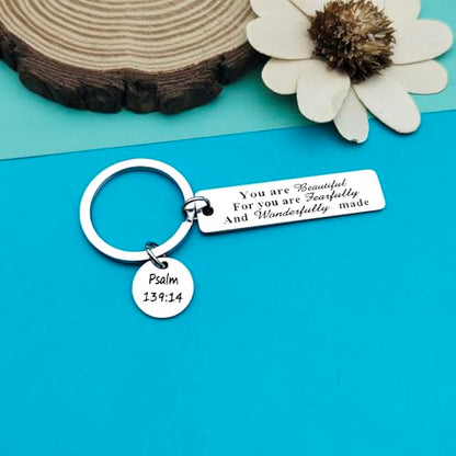 Bible Verse Keychain Christian Gift Christmas Religious Keychain Inspirational Bible Verse Jewelry Faith Gifts for Women Men Thanksgiving Communion Easter Prayer Gifts Scripture Keyring Gift