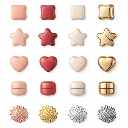 20 Pairs Hijab Magnets for Women, Strong Pinless Magnetic Pins Hijab Accessories, 5 Styles Multi-Functional Brooch Clasp for Scarves Shawl Dress