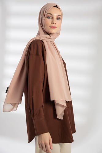 Chiffon Hijab Scarf For Women - Made in Turkiye - color: Foundation
