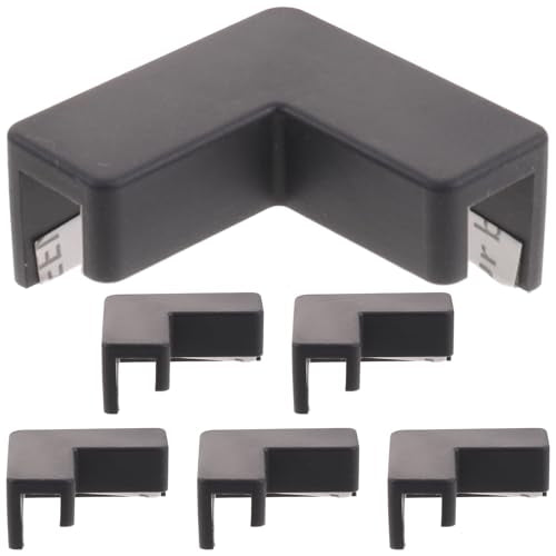 Kisangel 6pcs Black Medium Silicone Corner Protectors Anti-Collision Guard for Fish Tank and Aquarium Edges, Soft Safety Bumpers for Pets and Furniture Edge Protection