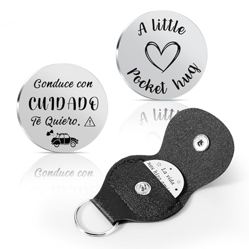 Pocket Hug Token 2026 Graduation Giftsfor her him Mothers Day Gifts for Mom Thank You Gift for Her Him - color: Conduce Con Cuidado Te Quiero