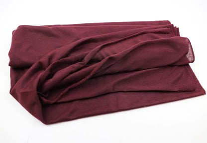 vabovin Head Wraps for Black Women Stretch Jersey Knit Turban Headwrap Solid Color Headscarf Headband Shawl - color: 32- Wine Red