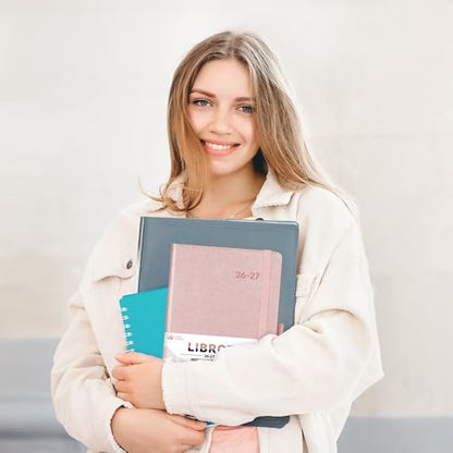 2026-2027 Planner - Academic Planner 2026-2027 Weekly Monthly Planner, July 2026 - June 2027, 5.7'' x 8.4'', Thick Paper, Leather Cover, Pen Holder, Back Pocket, Perfect Daily Organizer - Rose Gold - color: Rose Gold