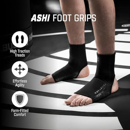 Hayabusa Ashi 4.0 Foot Grips - MMA, Muay Thai, Kickboxing, Jiu Jitsu, Boxing and Wrestling - size: Large