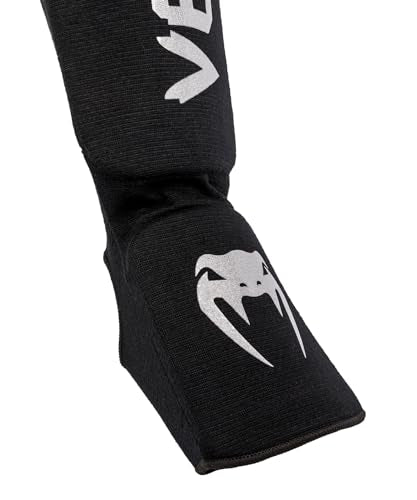 Venum Kontact Shin Guards - color: Black/Silver, size: Small