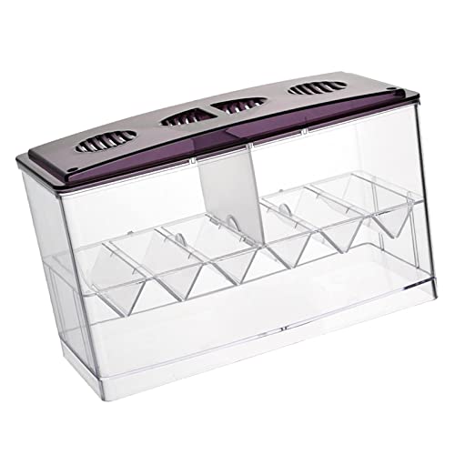 Aquarium Breeding Box Hatchery Newborn Tank 3-Chamber Acrylic Guppy Fry Isolator 8.54x3.94x5.12inch