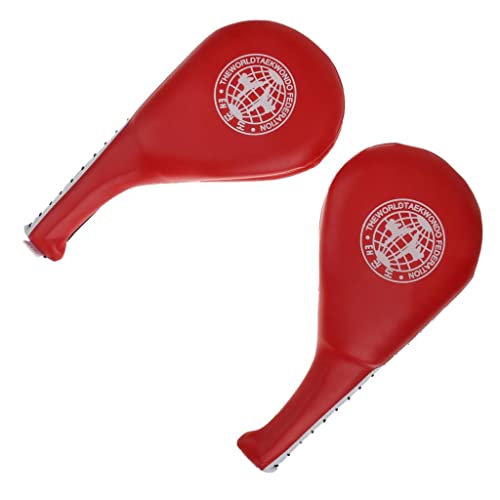 Taekwondo Pad Karate Kicking Pad Double Sided Kicking Target PU Material for Speed Strength Accuracy Suitable for Family Training Fitness - color: Red