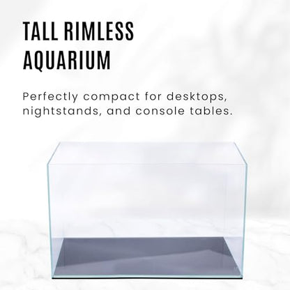 UNS Ultra Clear Rimless Tank - 11.9GAL | 45.3L - 17.71x11.02x14.17 | 45x28x36 CM, 5mm Glass Thickness, Leveling Mat Included - Low Iron, High Clarity Fish Tank w/ 45° Mitered Edge - [45T] - size: [45T] - 11.9 Gal - 17.71 x 11.02 x 14.17 in