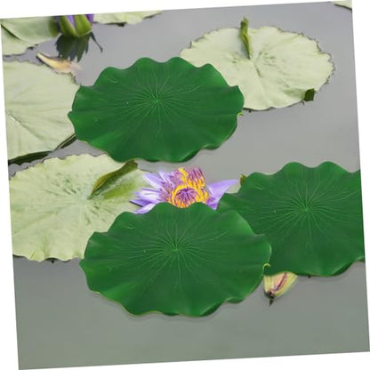 5pcs Simulation Lotus-Leaves Floating Decor Vivid Artificial Lily Pads for Aquarium Garden Decoration Material for Fish Shade Event Display