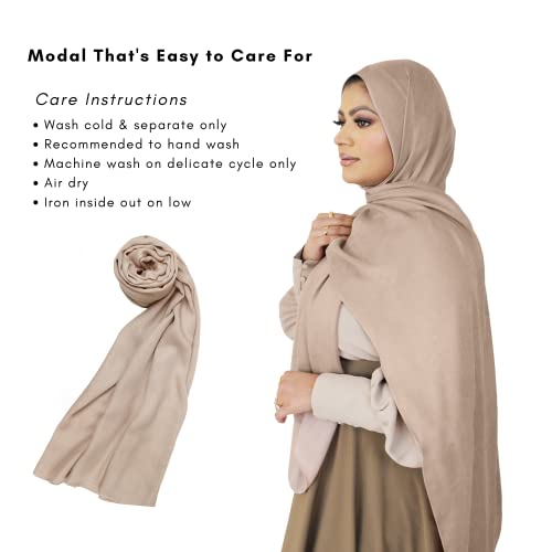 Modal Hijab for Women | Headscarf - color: Biscuit Modal - Plain Hijab