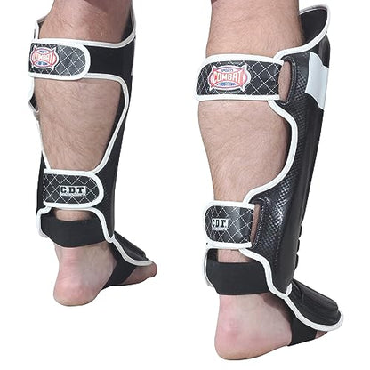 Ringside Combat Sports MMA Kickboxing Shin Guards, Black, Large