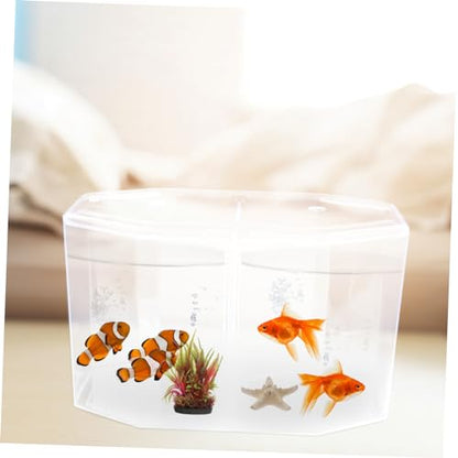 GALPADA Fish Breeding Tank with Divider Isolation Box for Betta Guppy Shrimp and Clownfish Easy to Clean and Store Design for Spawning and Nursing