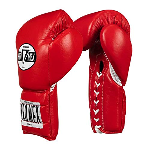 Pro Mex Pro Lace Training Gloves V 3.0 - color: Red, size: 18 oz