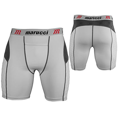 Marucci Men's Marucci Adult Elite Padded Slider Shorts - color: White, size: Large