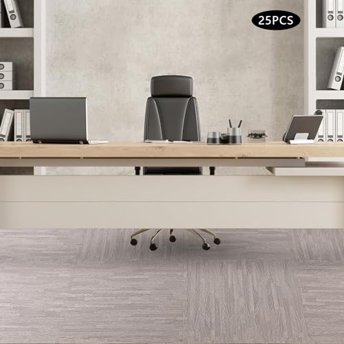 25 Pcs Wood Grain Floor,Thick Printed Foam Tiles, Patchwork Foam Mat, Foam Interlocking Tiles Mat, Exercise Puzzle Floor Mat Interlocking Tiles EVA &PE Foam 24''L x24''W (Grey, 24'' x24'') - color: Grey