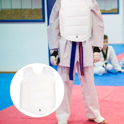 Toyvian Breathable Boxing Chest Protector Durable Chest Guard for Training and Competition Lightweight Protective Gear for Taekwondo MMA and Kickboxing High Strength Impact