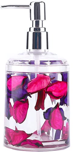 4 Piece Acrylic Liquid 3D Floating Motion Bathroom Vanity Accessory Set Leaf - size: 4-piece, style: Leaf
