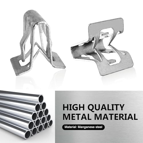 15 PCS Dashboard Trim Clip, A-Pillar U-Shaped Liftgate Trim Panel Fastening Buckle, Metal Rust-Proof Decorative Fixing Clips Replacement, Universal for Most Cars Repair Accessories (Silver)