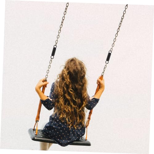 1Set Heavy Duty Porch Swing Spring Set Durable Metal Kit with Rotation Adapter Ring for Comfortable Hanging Chairs Hammocks Punching Bags for Use