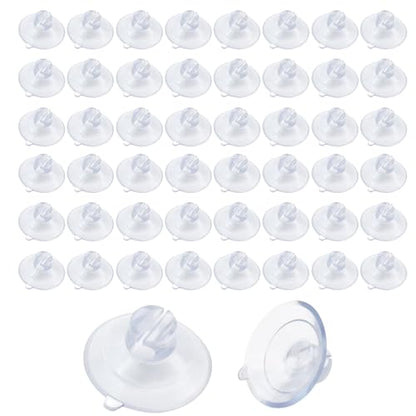 50Pcs Adhesive Suction Cups Fish Tank Wire Sucker Pad Wall Hanging Bulk Lights String Holder Rope Glass Suction Cup Clip - size: Dia: 30mm/1.18"