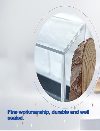 5MM/0.2In Thickness Acrylic Display Cabinet, Shallow Water Tank, Portable Food and Cosmetics Storage Box, Transparent Acrylic Floating Photography Props Shooting Tray(40x10x20cm/15.7x3.9x8in) - size: 40x10x20cm/15.7x3.9x8in