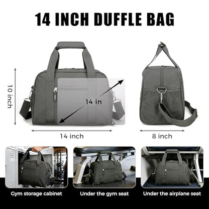 SeaRock 14 inch Small Gym Bag for Men & Women, Mini Duffle Bag with Shoe Compartment, Carry On Duffel Bag for Travel Sports, Dark Grey - color: Dark Grey