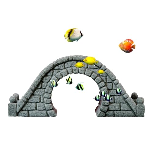Fish Tank Bridge Scenery Sturdy Realistic Small Figurine | Flower Decor Aquarium Arch Bridge Fish Tank Scenery Decoration Craft Ornament Model for Microscenery Patio Lawn