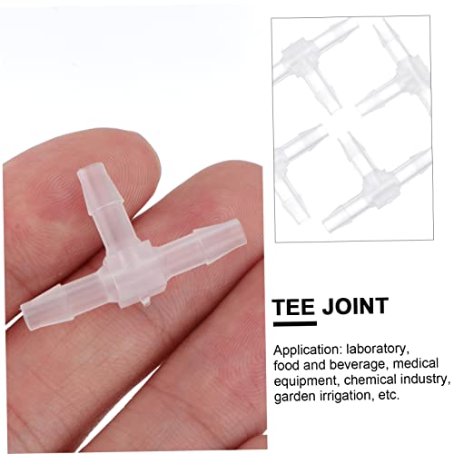 OSALADI 3 Way Hose Connector 1.06X0.62X0.23In Plastic Tee Barb Fittings for Aquarium Air Pump Accessories Water Tube Repair and Extension