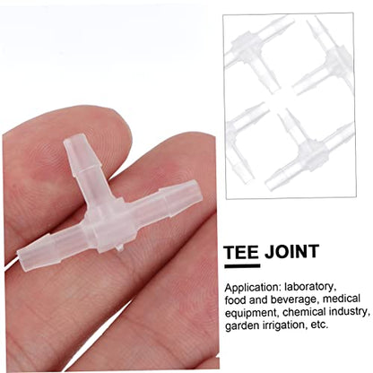 OSALADI 3 Way Hose Connector 1.06X0.62X0.23In Plastic Tee Barb Fittings for Aquarium Air Pump Accessories Water Tube Repair and Extension