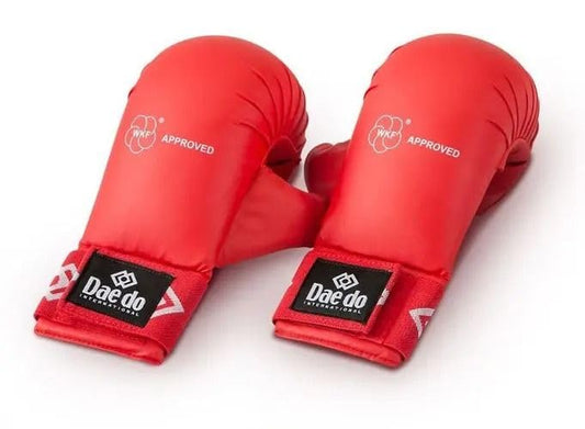 Daedo Karate Gloves WKF Approved – Sparring Gloves for Men and Women – Padded Martial Arts Mitts for Competition & Training - color: Red, size: Large