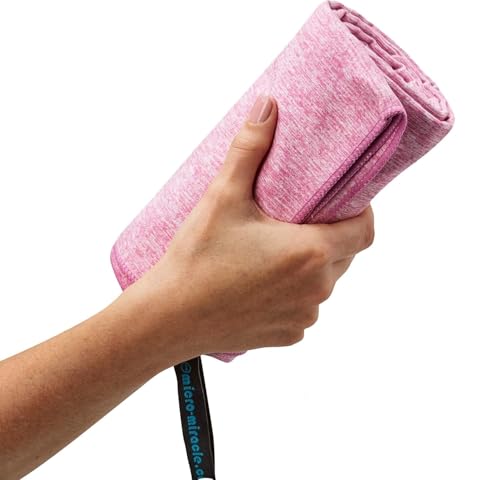 XL 여행용 타월 - 2in1 대형 빠른 건조 엑스트라 소프트 극세사, 13가지 색상, 체육관, 수영 연습, 여행, 배낭여행, 캠핑, RV, 해변, 비상 가방, 기숙사, 작은 집, 밴 또는 캠핑카용 경량 - color: 핑크 말