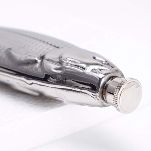 1PC Stainless Steel Fish Flask 4oz 113ML Liquor Container Leakproof Design For Outdoor Travel Fishing Enthusiasts
