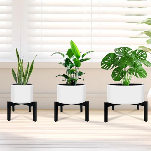 Heavy Duty Adjustable Metal Plant Stand for 10"-16" Plant Pot – Indoor & Outdoor (Black, 1 Pack) - color: Mini Black 10-16", style: 3 - Mini