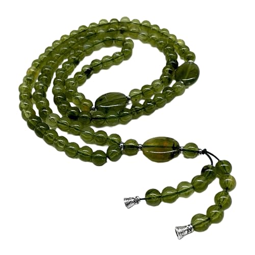 -8MM -99 BEADS NECKLACE DHIKR TASBIH COLLECTION- Imitation Acrylic MUSLIM Beads-Tesbih-Tasbih-Tasbeeh-Misbaha-Masbaha-Subha-Sebha (Green Olive-2) - color: Green Olive-2