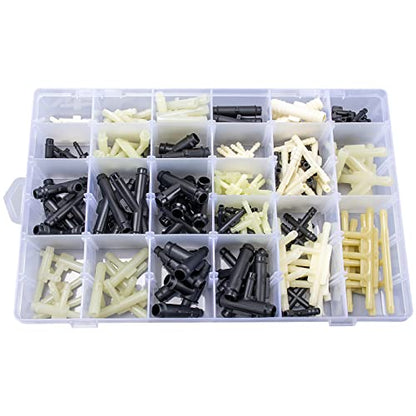 32 Size Automotive Vacuum Tubing Connector Vacuum Tee Connector Assortment Kit 1/8" 3/16" 1/4" 5/16" 3/8"