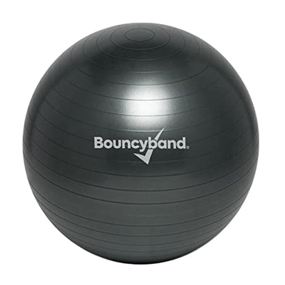 Bouncyband Balance Ball – Create Flexible Seating to Improve Focus at School, Office, or Home with This No-Roll Weighted Ball - color: Dark Gray, size: Large (Pack of 1)
